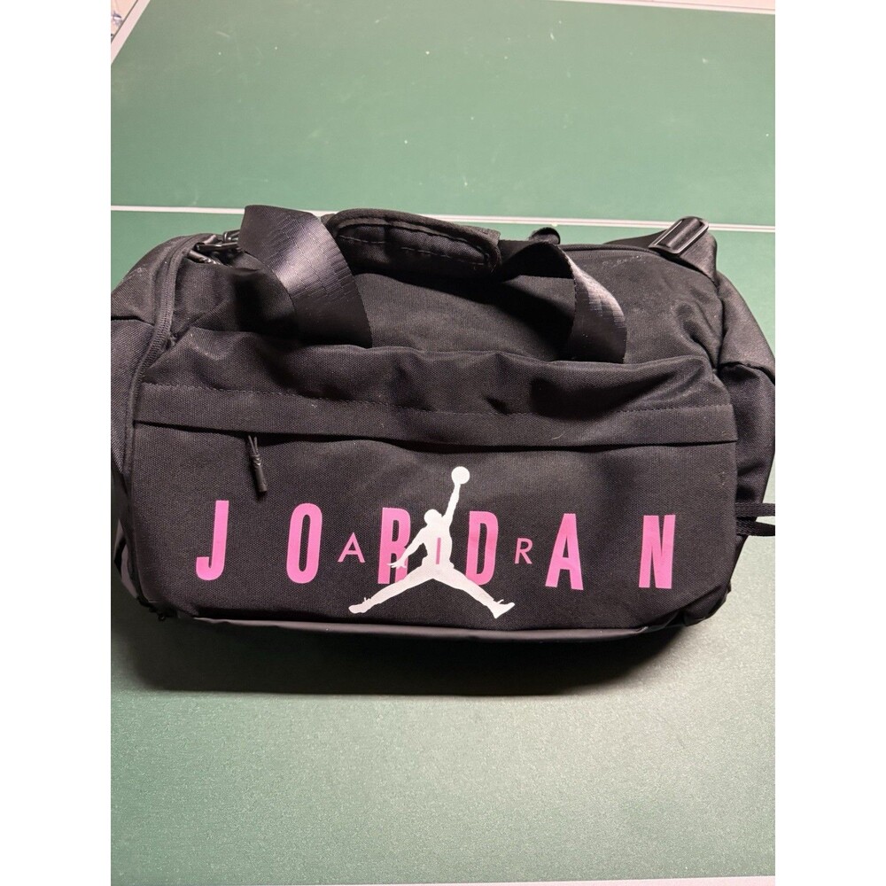 Jordan Velocity Duffel Bag Black Pink White Jumpman Gym Travel Bag